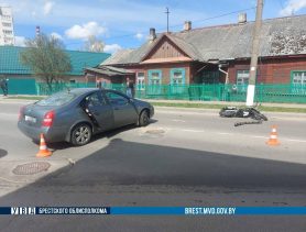 В аварии в Барановичах пострадал мотоциклист, а в Белоозерске – велосипедист