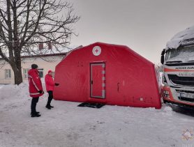 На границе Беларуси разворачивают палатки для дальнобойщиков