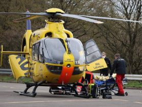 В Германии горел дальнобойщик из Гродно. Его спасали на вертолете