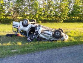 На трассе М10 в Брестской области перевернулась «Lada»: есть пострадавшие