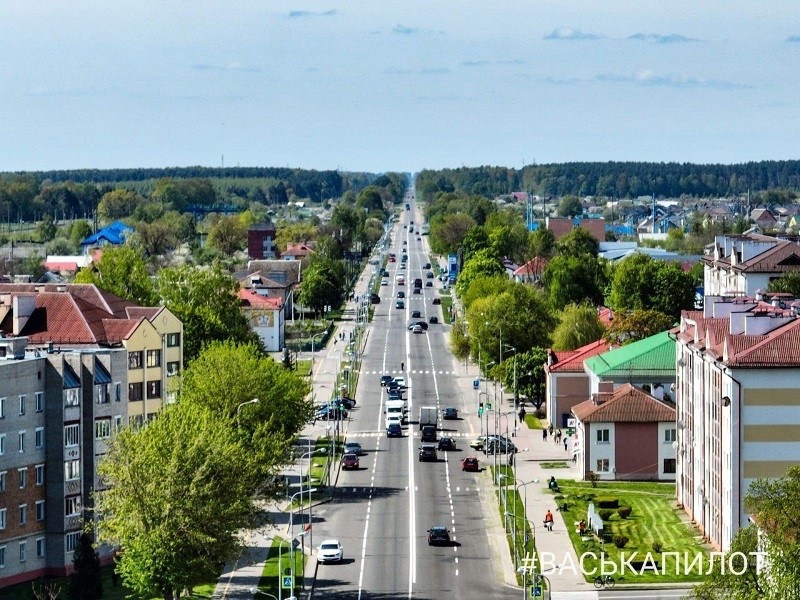 Ул Ленина в Ивацевичах сверху