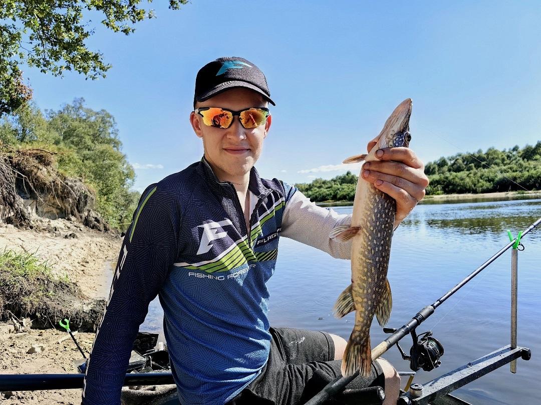 Никита Гусик из Бреста рыбачил на Припяти