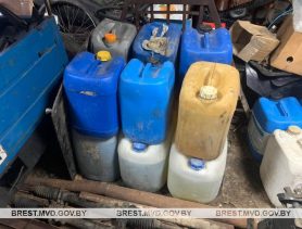 У водителя в Столинском районе нашли много солярки