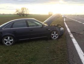 «Audi» вылетел с трассы М1 в Березовском районе: в машине был ребенок