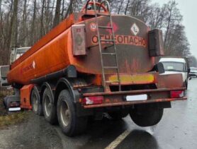 Лобовая авария с бензовозом в Речицком районе