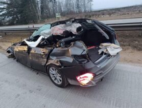 Смертельная авария BMW и грузовика в Узденском районе