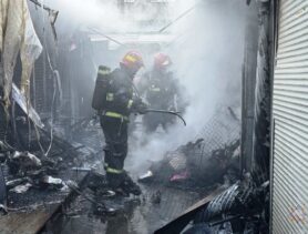 В Бресте горел рынок «Юбилейный»