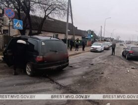 В Барановичах столкнулись Audi и Ford