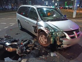 В Бресте первая жёсткая авария года с мотоциклистом