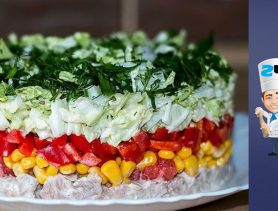 Рецепт салата с курицей, кукурузой и грейпфрутом