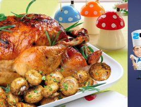 Рецепт курицы в духовке, фаршированной грибами