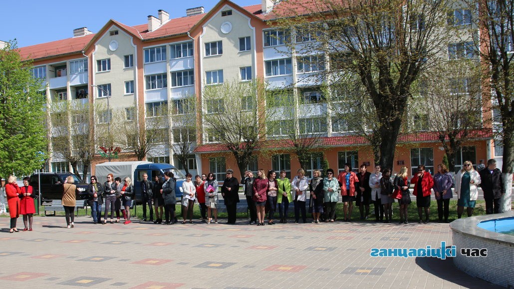 Открытие обновленного фонтана в Ганцевичах, 30 апреля 2019 года
